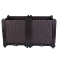 1 Set Raised Garden Bed For Spring Garden Decoration Plant Growth Box With Self-watering System For Garden Patio Balcony Elevated Planter Box For Flowers Vegetables Herbs