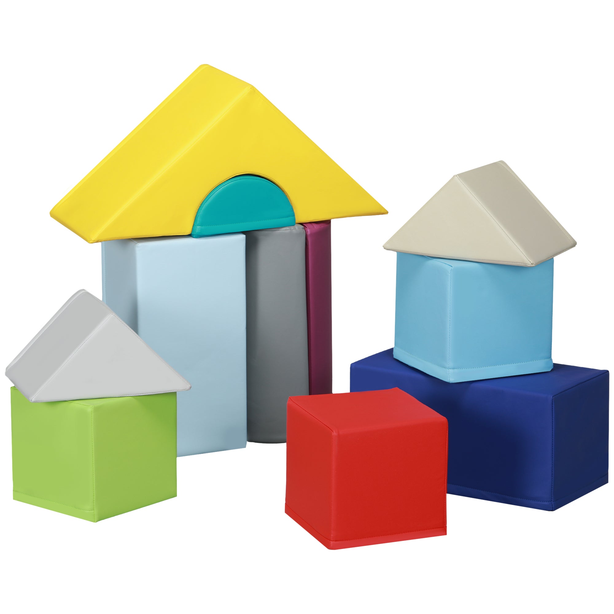 11-Piece Kids Crawl and Climb Activity Play Set for Climbing, Crawling, Sliding, Multicolored
