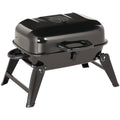 14" Portable Grill, Small Charcoal Grill for Outdoor Cooking, BBQ, Camping, Enamel Coated, Folding Legs, Black