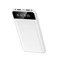 1Pc 10000mAh Power Bank Portable Ultra Slim Charger External Battery Pack With 2 USB Output Ports Charging Cable LED Flashlight Compatible With IOSPhone 15 And More