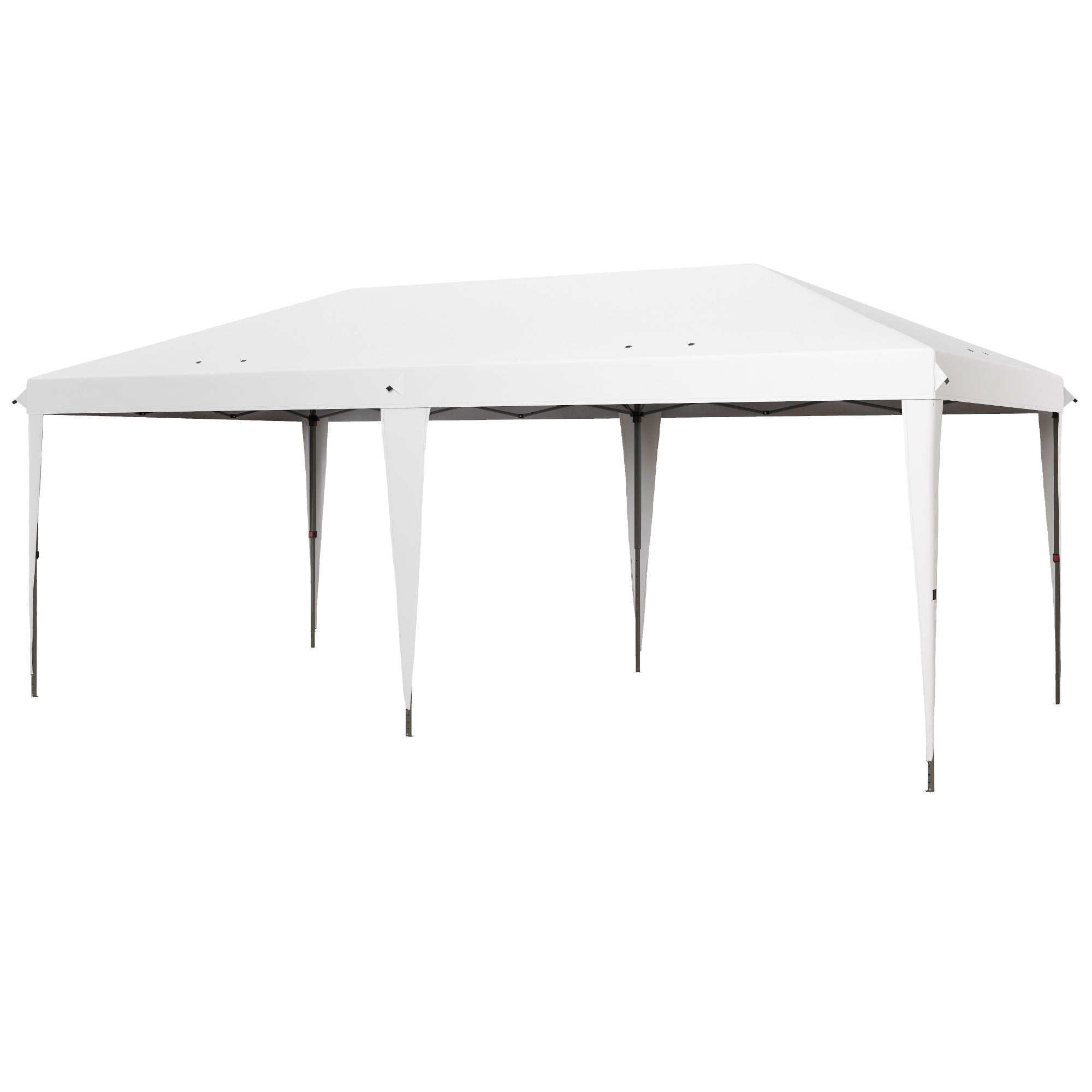 10 x 19.2 Outdoor Gazebo Pop Up Canopy Party Tent with Carrying Bag, White