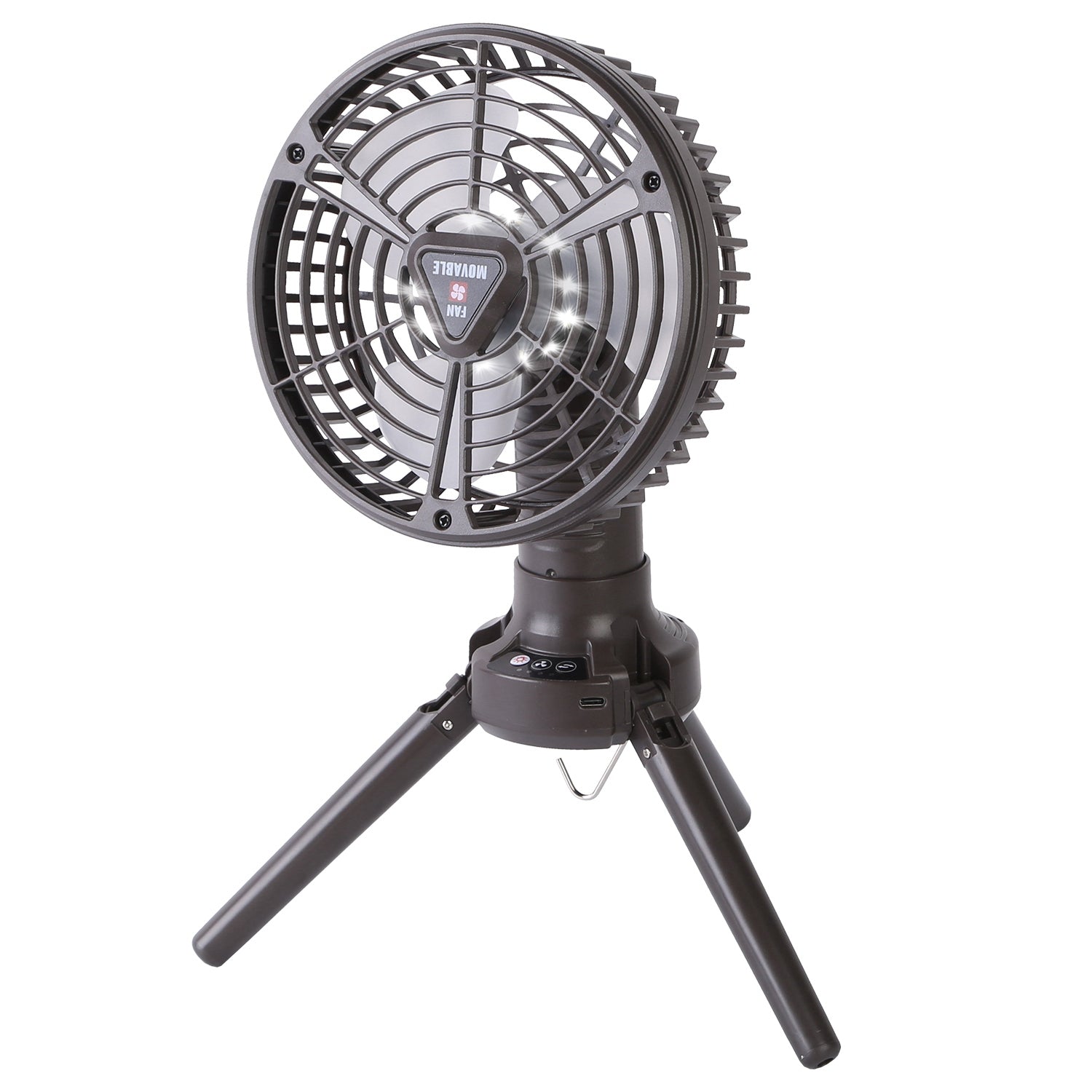 1Pc 10400mah Portable Camping Fan With LED Light Rechargeable Tripod Tent Hanging Fan Lantern Portable Foldable Oscillating Table Fan With 3 Brightness 4 Speeds