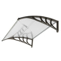 HT-100 X 80 Household Application Door & Window Rain Cover Eaves Canopy White & Gray Bracket