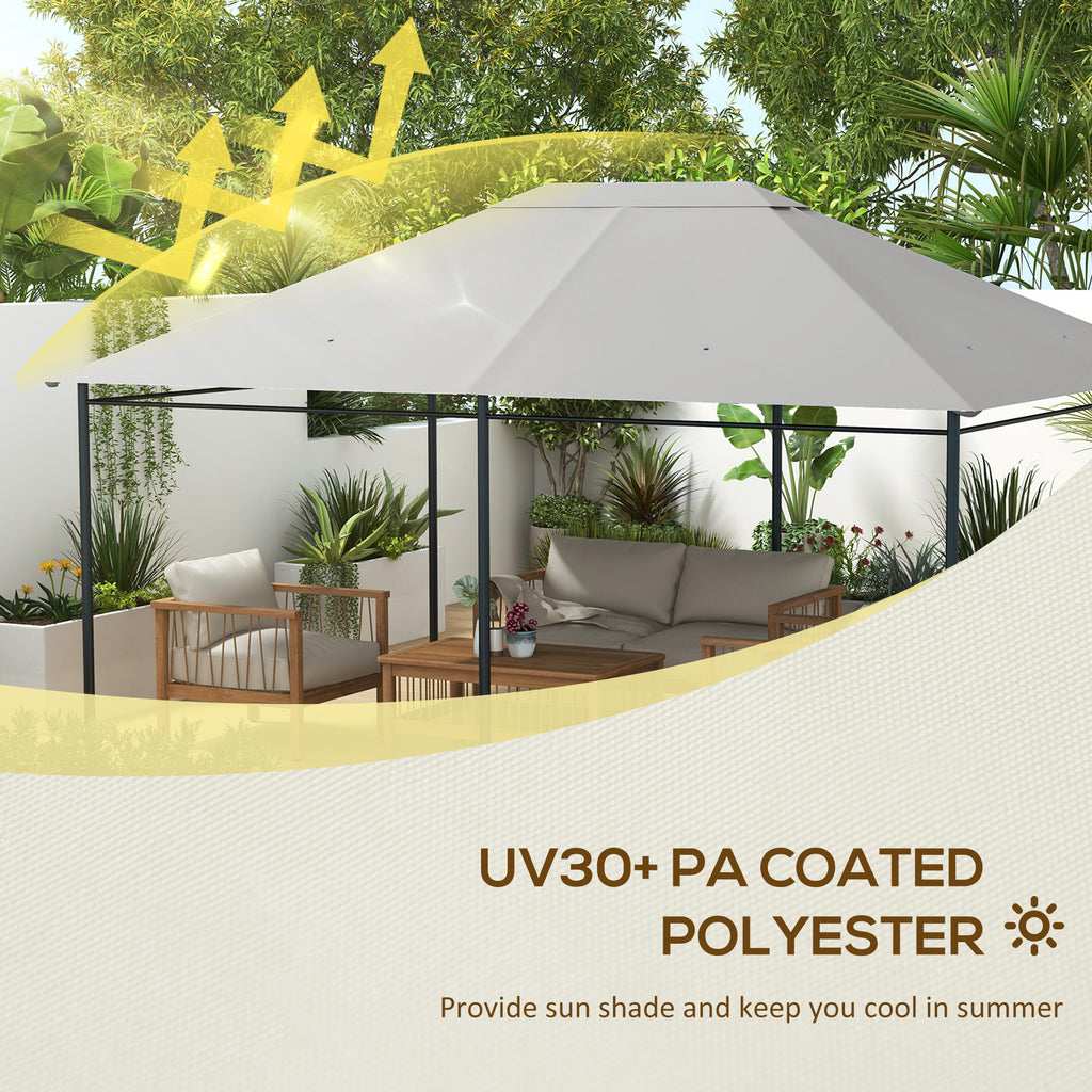 10 x 13 Gazebo Canopy Replacement Roof for 84C-116, Light Gray image 4