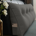Triangle Reading Cushion With A Button-Gray 120x50x20cm