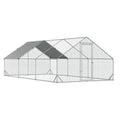 10 x 20 x 6.5 Chicken Coop Cage, Outdoor Hen House w/Cover & Lockable Door