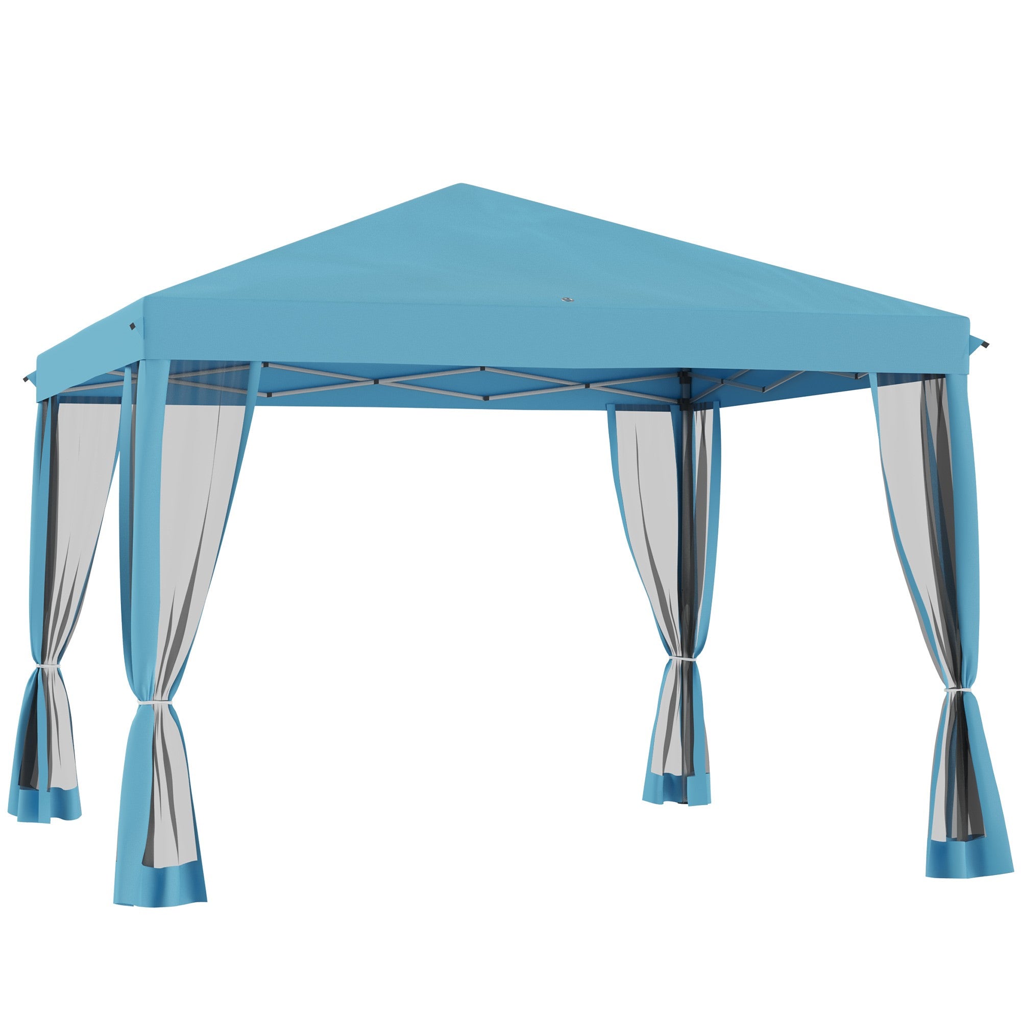 10 x 10 Pop Up Canopy Tent, Outdoor Patio Gazebo with Netting, Carry Bag Included