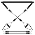100LBS OR 180LBS Band Options - 1Pc Pilates Bar Kit Multifunctional Pilates Yoga Toning Bar Full Body Exercise Equipment Set For Beginners Intermediates Professionals 4 Elastic Resistance Bands