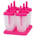 1 Set 6 Cavity Popsicle Molds Reusable Ice Cream DIY Ice Maker Ice Bar Maker Plastic Popsicle Mold For Homemade Iced Snacks