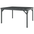 10 x 12 Outdoor Wooden Pergola, Grape Vine Gazebo with Concrete Anchors for Garden, Patio, Backyard, Deck, Gray