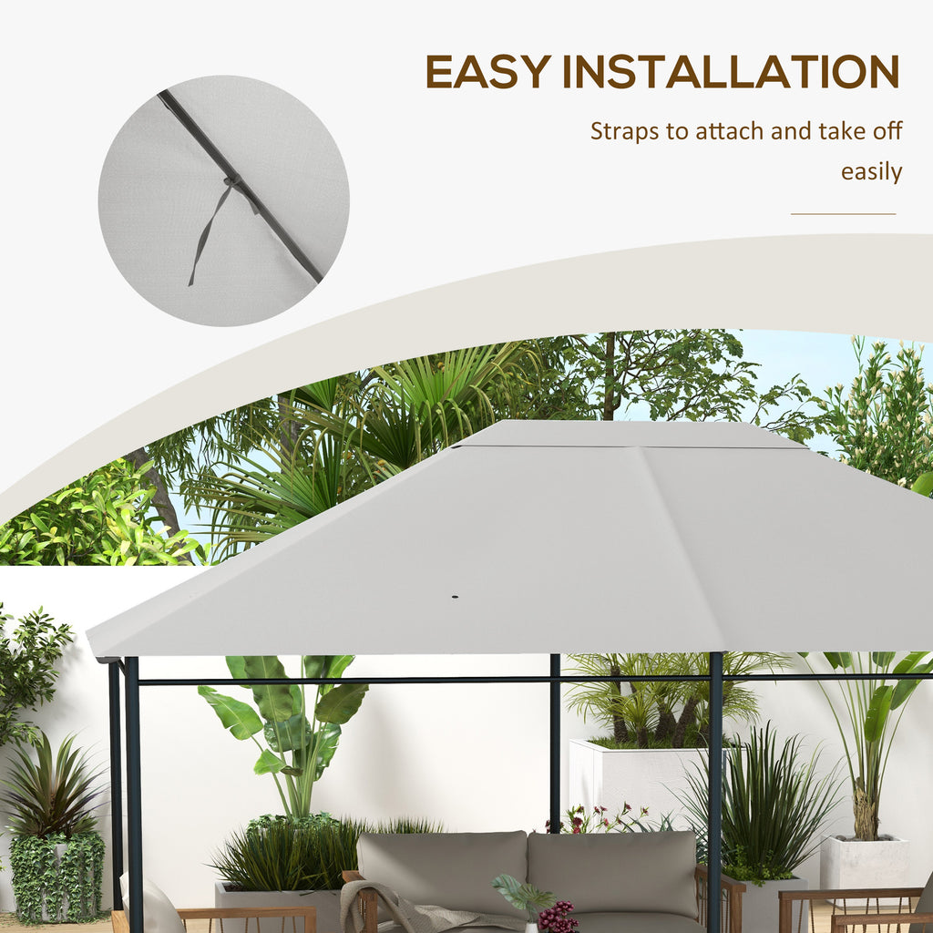 10 x 13 Gazebo Canopy Replacement Roof for 84C-116, Light Gray image 5