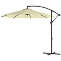 10 Cantilever Tilt Offset Patio Umbrella w/ UV & Water Safe Material & Cross Base (Weight Not Included), Beige