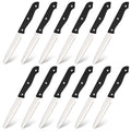 12-piece Kitchen Knife And Accessory Set With High-carbon Stainless Steel Blades, Including Meat And Steak Knives, With ABS Handles