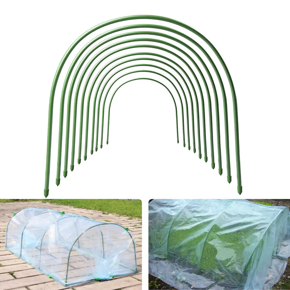 12PC 4ft*0.31inch Small Greenhouse Plastic Elbows, Garden Arch Support Accessories, Greenhouse Arch Pole Connecting Pipes, Support Fixtures