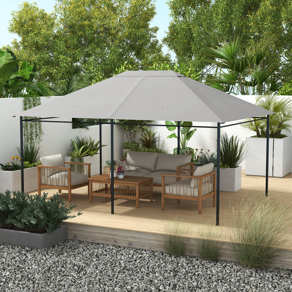 10 x 13 Gazebo Canopy Replacement Roof for 84C-116, Light Gray image 2