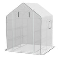 01-0472 Replacement Cover, 55" x 56.25" x 74.75" Walk-in Greenhouse Cover Reinforced Anti-Tear PE Hot House Cover, White