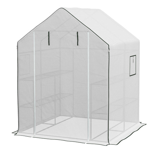 01-0472 Replacement Cover, 55" x 56.25" x 74.75" Walk-in Greenhouse Cover Reinforced Anti-Tear PE Hot House Cover, White