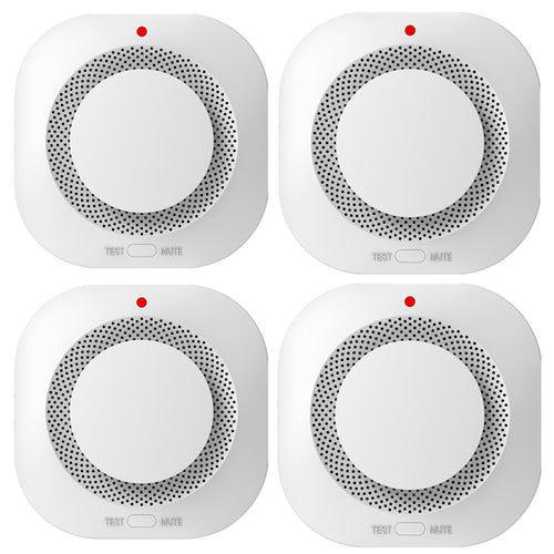 (4 Pack)Smoke Alarm Fire Protection Home Security System Smoke Alarm (Logistics Only For USPS.TK/TMEU Only For Self-pickup)