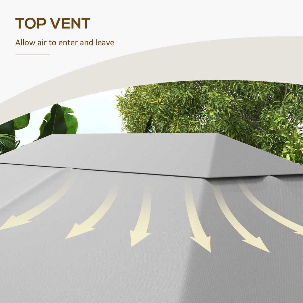 10 x 13 Gazebo Canopy Replacement Roof for 84C-116, Light Gray
