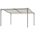 10 x 13 Outdoor Pergola Gazebo, Steel Patio Canopy with Weather-Resistant Fabric and Drainage Holes, Cream White