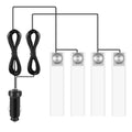 4Pcs Car Interior LED Atmosphere Light Car Charge Decorative Lamp DC 12V Blue Light