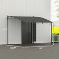 10' X 10' Outdoor Pergola Gazebo, Garden Sun Shade Shelter With Metal Frame For Porch, Patio, Deck, Backyard, Gray