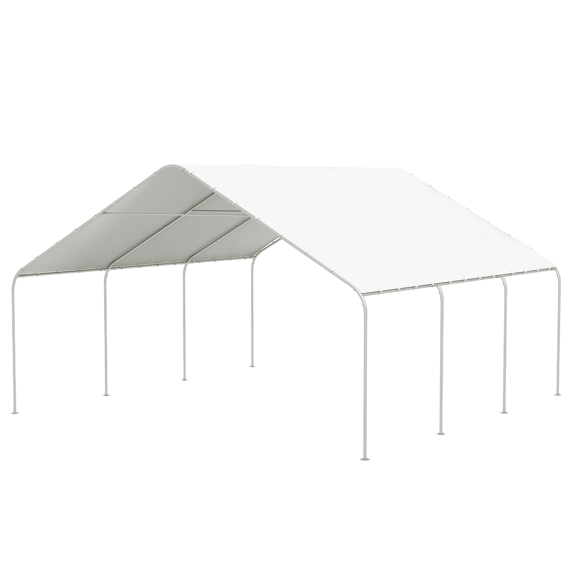 19 x 19.5 Carport, Portable Garage and Patio Canopy Tent, Anti-UV Cover for Car, Truck, Boat, Catering, Wedding