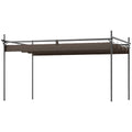 10 x 13 Metal Retractable Pergola Canopy, Outdoor Pergola for Garden, Patio, Backyard, Deck, Brown