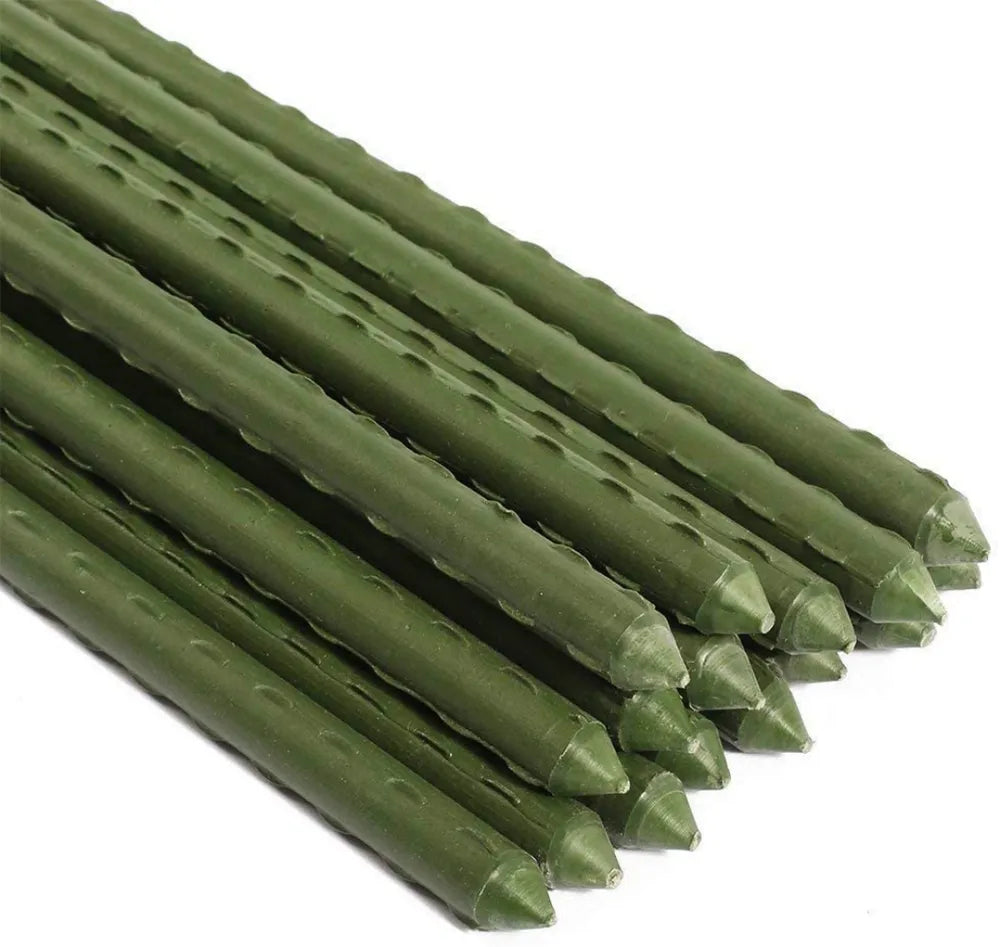 10PC Dark Green Solid Plastic Rods - DIY Craft Material, Support Sticks, Garden Tying Poles, Plant Binding Stakes