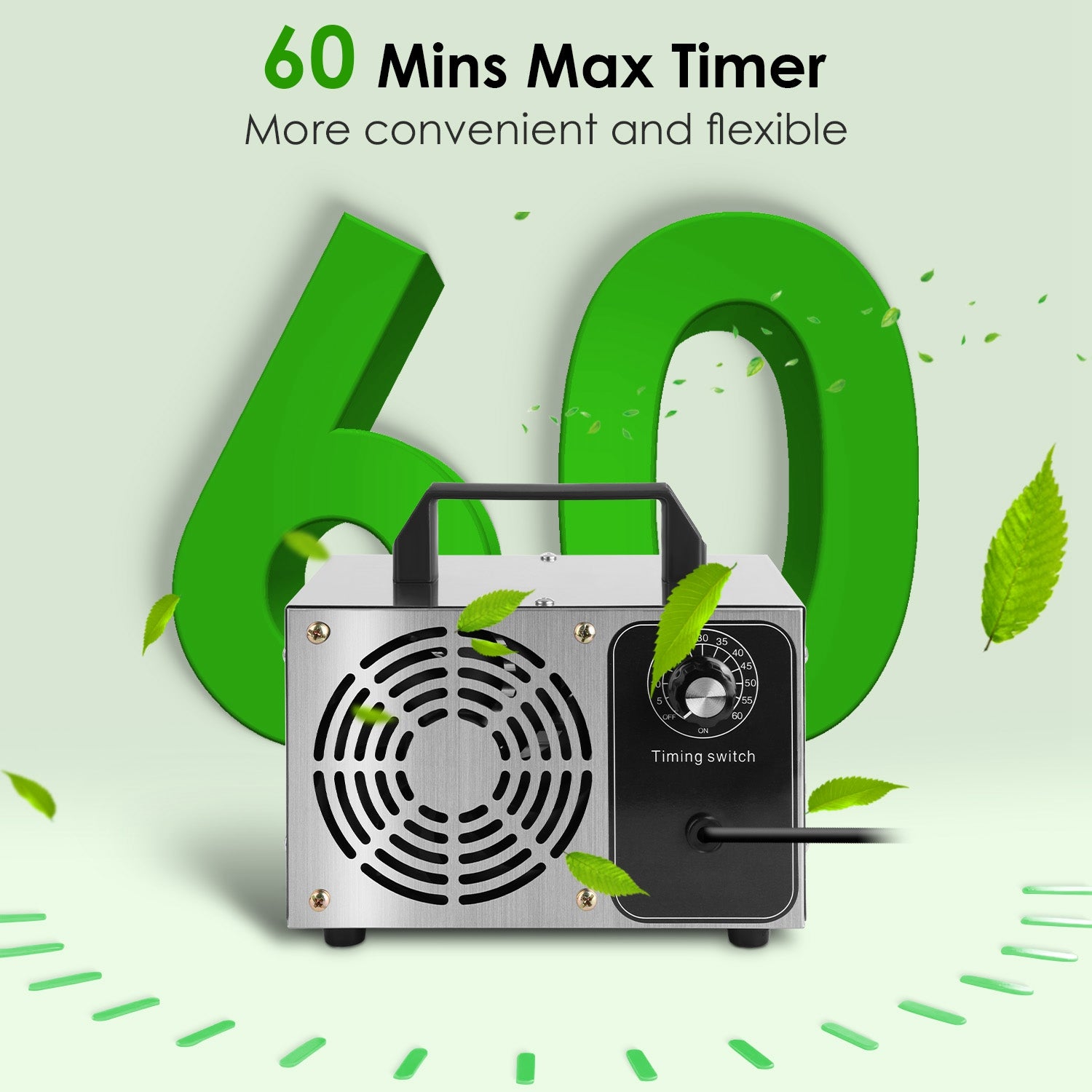 1Pc 110W 50000mg Per Hour Ozone Generator Odor Eliminator Ionizer Air Purifier With 60Mins Timer Cover Up To 3229Sq.Ft For Rooms Smoke Cars Pets