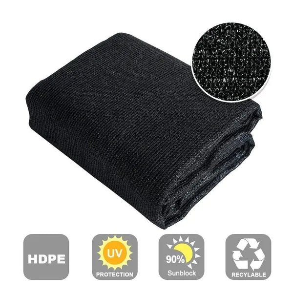 Black Shade Cloth Fabric Sunscreen UV Resistant Mesh Net With Cut Edge