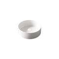 14 Bathroom Sink, Round Vessel Ceramic Basin Without Faucet, NO Cabinet, White