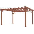 11 x 12.5 Outdoor Wood Pergola with Grape Trellis for Patio, Deck, Backyard, Lawn
