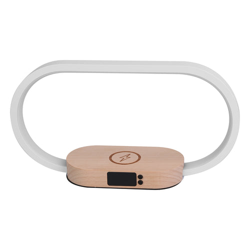 1 Set Bedside Table Lamp Touch Control Lamp With Clock Wireless Charging LED Desk Lamp Dimmable Nightstand Reading Lamp