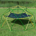 12ft Geometric Dome Climber Play Center, Kids Climbing Dome Tower With Hammock, Rust & UV Resistant Steel Supporting