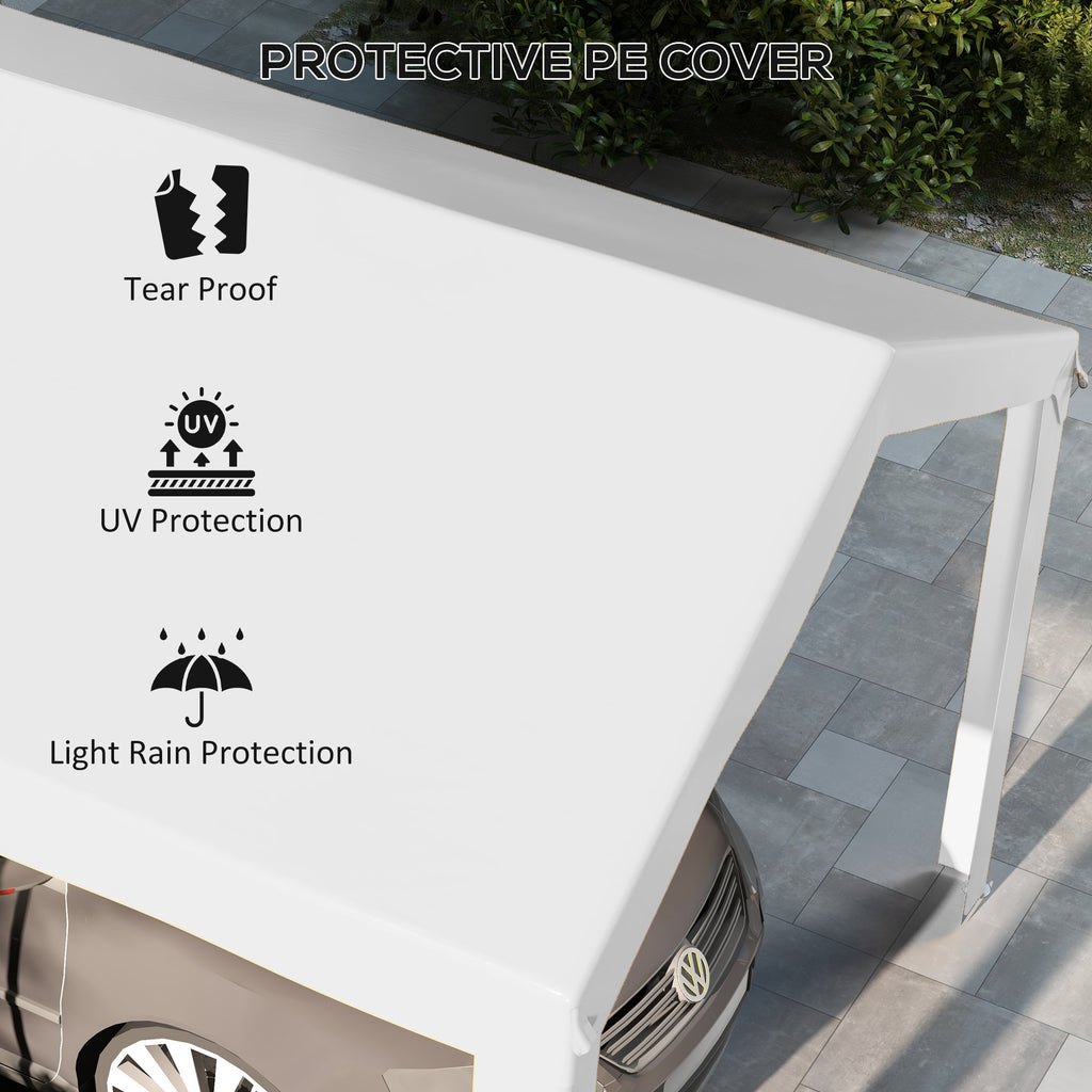 10 x 20ft Carport Roof, UV Resistant Canopy Replacement, Fits 84C-378V00 and 84C-206 Series, White image 5