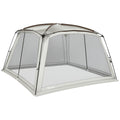 12 x 12 Screen House, UV50+ Screen Tent with 2 Doors & Carry Bag for Outdoor Camping Activities, Easy Setup, White
