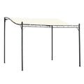 10 x 10 Steel Outdoor Pergola Gazebo, Patio Canopy with Weather-Resistant Fabric and Drainage Holes for Backyard, Deck, Garden, Cream White