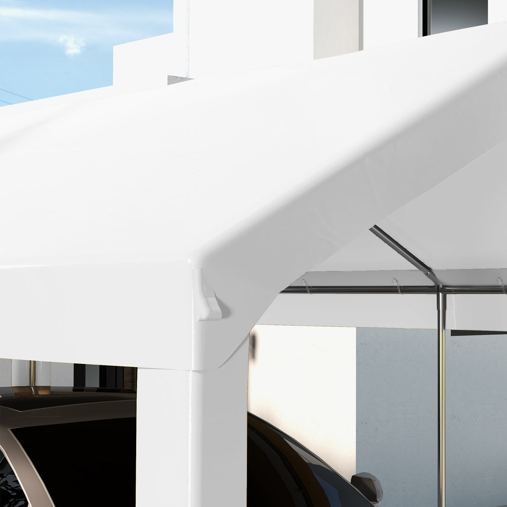 10 x 20ft Carport Roof, UV Resistant Canopy Replacement, Fits 84C-378V00 and 84C-206 Series, White image 7