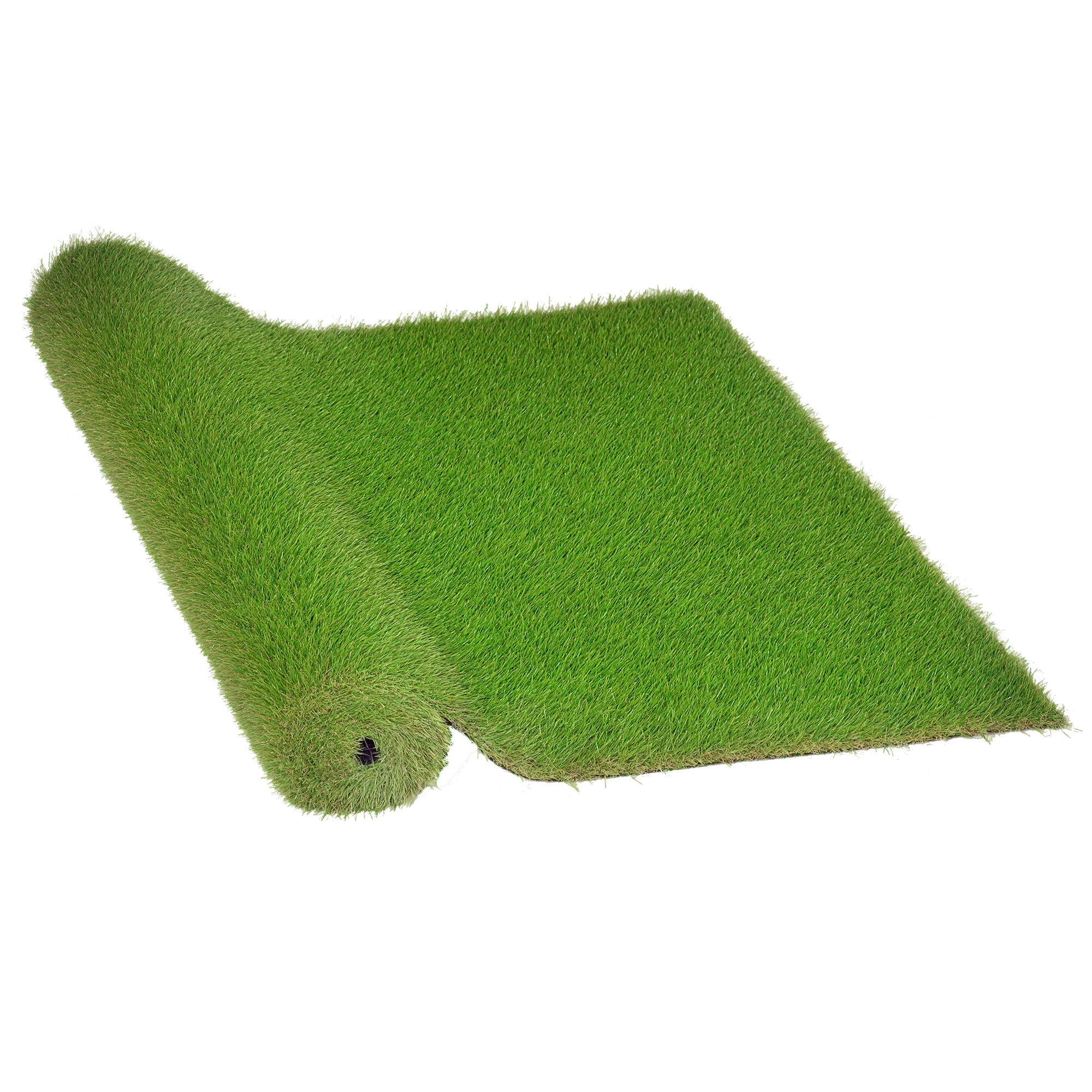 10 x 3 Artificial Turf Grass with Simulated Look & Feel UV Protection, & Drain Holes for Rain, 1.25" Height