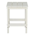 Single Layer Square HDPE Side Table White