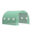10 x 10 x 7 Walk-in Tunnel Greenhouse with High-Quality Transparent PE Cover, Zipper Doors & Windows