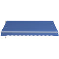 12 x 10 Manual Retractable Awning Outdoor Sunshade Shelter with Adjustable & Versatile Design