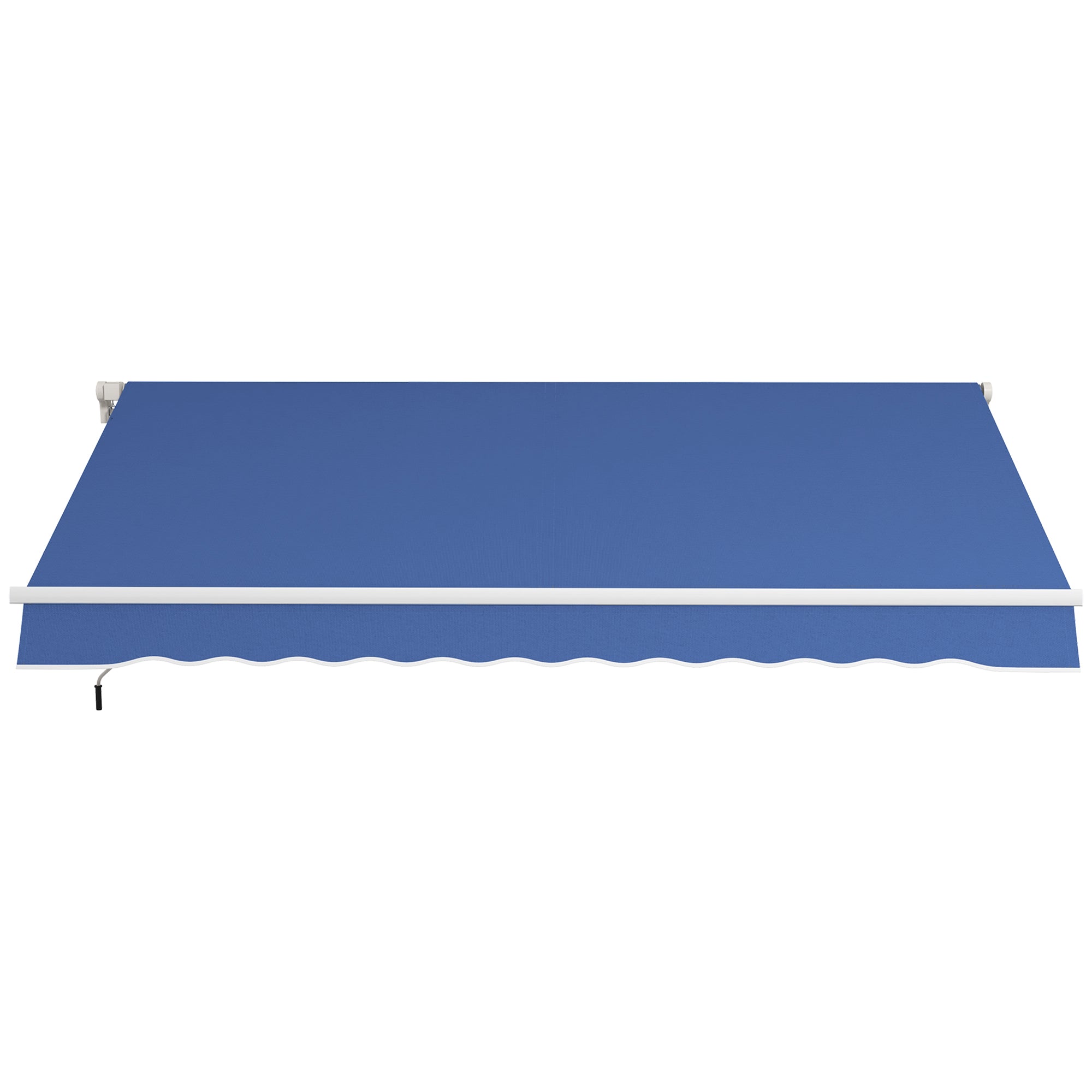 12 x 10 Manual Retractable Awning Outdoor Sunshade Shelter with Adjustable & Versatile Design