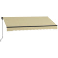 10 x 8 Retractable Awning, 280gsm UV Resistant Sunshade Shelter for Deck, Balcony, Yard, Beige