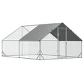 10 x 13 x 6.5 Metal Frame Chicken Run, Outdoor Hen House with Cover & Lockable Door