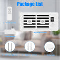 Register Booster Fan Smart AC Vent Booster Fan Fit 4in Plus 10in Register Holes With 3 Modes 10 Speeds 2H 4H Timer LCD Screen 2 Scent Diffuser Slots Remote Control Dual Motors For Wall Ceiling Floor