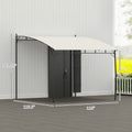 10' X 10' Outdoor Pergola Gazebo, Garden Sun Shade Shelter With Metal Frame For Porch, Patio, Deck, Backyard, Cream