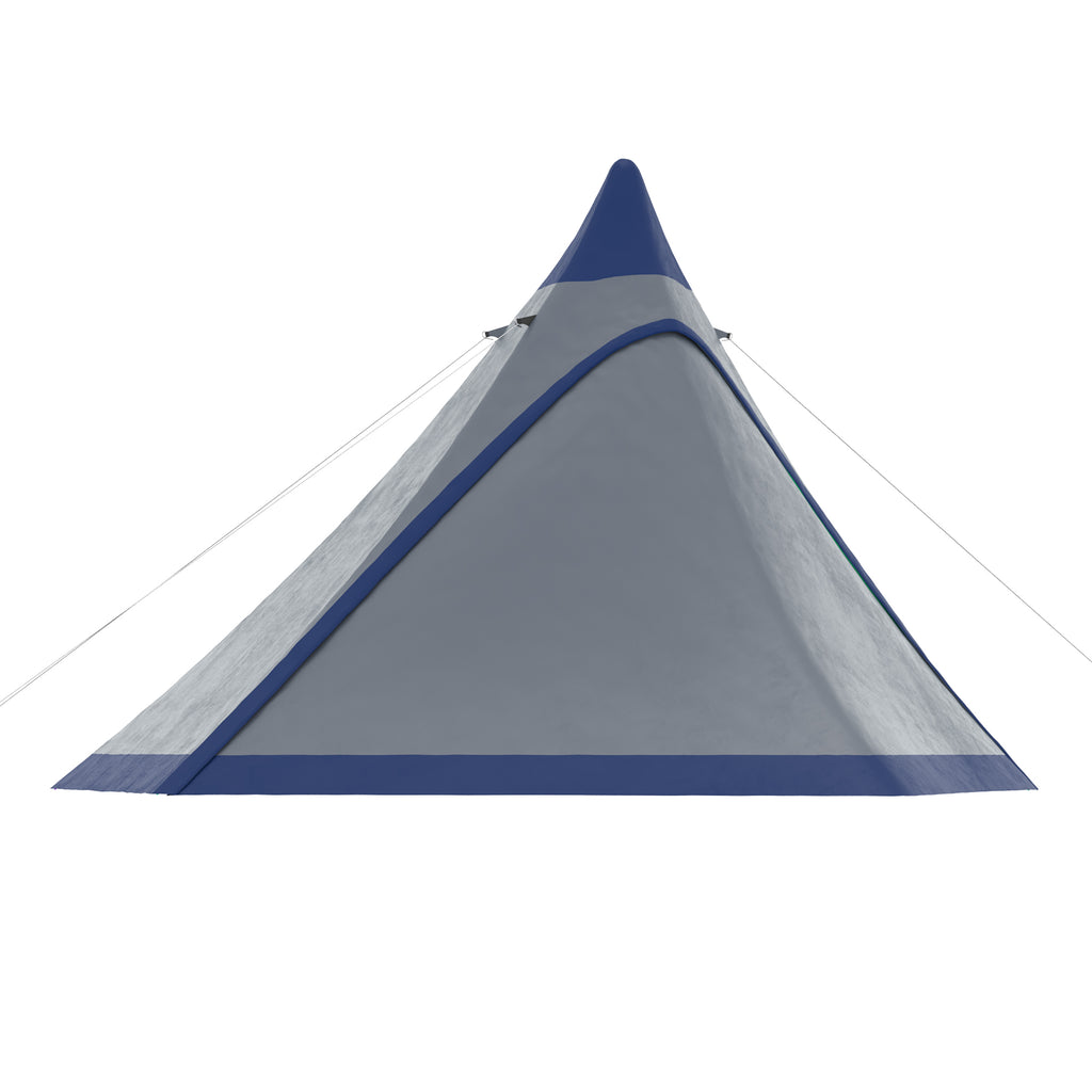 15.4x15.4x8.5 Teepee Tent, Waterproof Camping Tent with Porch Area, Floor and Carry Bag, for 2-3 Person Outdoor Backpacking Camping Hiking, Blue image 7